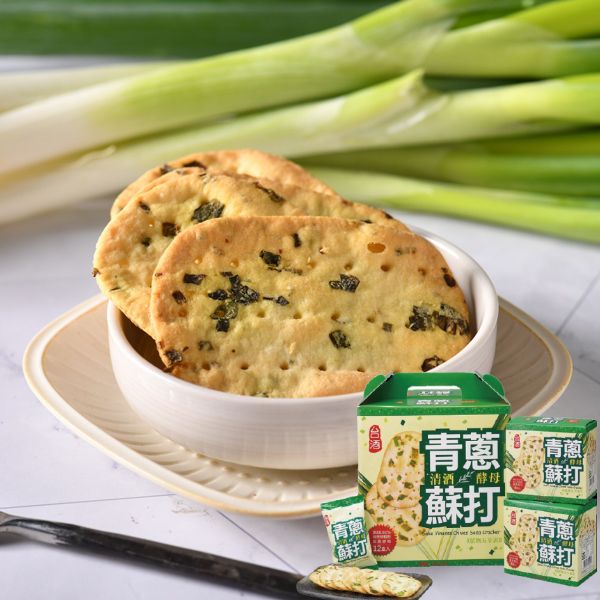蔥花植物五辛素蘇打餅乾台酒清酒酵母青蔥蘇打20g*6包
