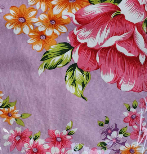 Vintage Hakka Apron - Handmade in Taiwan 台灣手工製作古早味客家花布圍裙 (Light Purple)