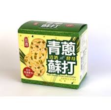 Crackers soda à l'échalote et à la levure de saké taïwanais (Phytopentacine) 台酒清酒酵母青蔥蘇打(植物五辛素) 20g*6 sachets